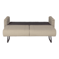 Beige Vinyl RV Trifold Sofa - Bed Configuration View | United RV Parts
