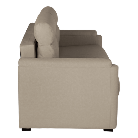 Beige Vinyl RV Sofa - Side Profile View | United RV Parts