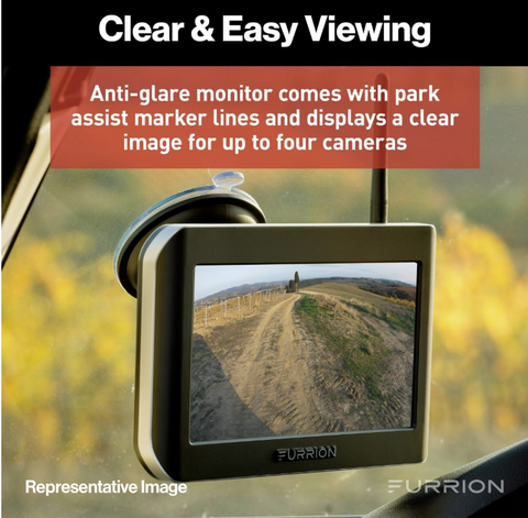 Furrion Vision S Clear Viewing - Anti-Glare Monitor with Park Assist Lines Display | United RV Parts