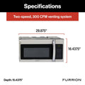Furrion FMCM15-SS Microwave Specifications with Dimensions 1.5 Cu Ft | United RV Parts