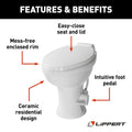 Lippert Flow Max RV Toilet Features - Hands-Free Foot Pedal Operation | United RV Parts