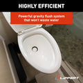 White Ceramic Toilet Bowl - Top Down View Showing Efficient Flush Design | United RV Parts