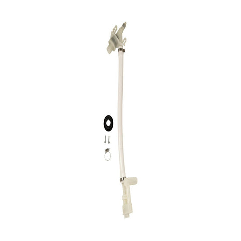 White Lippert Flow Max RV Toilet Valve Kit - Full Assembly View | United RV Parts