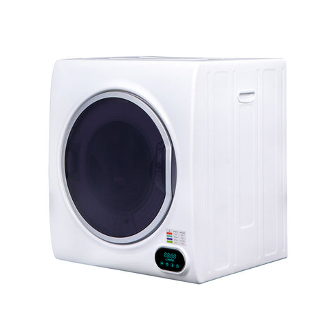 White Pinnacle 3.5 Cu Ft Compact Dryer - Side Angle View | United RV Parts