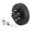 Black Cast Iron Lippert 12" Brake Hub Kit 6000-lb Axle with 6-stud flange and hardware - Side View | United RV Parts