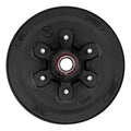 Lippert 12" RV Brake Hub 5 on 4-1/2" bolt pattern showing installed inner bearing and seal - Rear Face View | United RV Parts