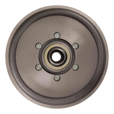 Lippert 12" Brake Drum Hub 6000-lb Axle showing machined brake surface and grease seal - Drum Face View | United RV Parts