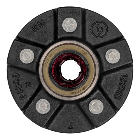 Lippert 2024013263 Idler Hub pre-packed bearing detail - 5-stud face front view | United RV Parts