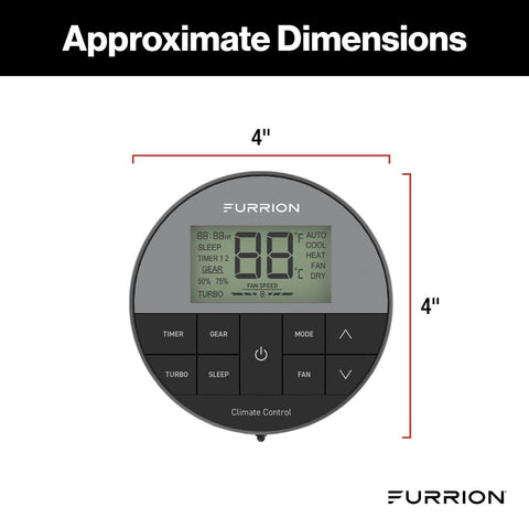Furrion | Chill Cube Variable Speed Thermostat | 2025077516 | 13.5K & 15K BTU | Ducted/Non-Ducted | FACW10ESVS3-BL-AM