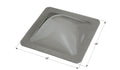 Smoke RV Skylight 14x14 with 18-Inch Outer Dimensions Diagram - Top View | United RV Parts