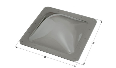Smoke RV Skylight 14x14 with 18-Inch Outer Dimensions Diagram - Top View | United RV Parts