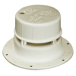White Plastic Ventline V2049-01 RV Plumbing Vent - Top Angle View | United RV Parts