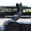 Black Composite Trailer Coupler Handle Installed on Cast Coupler - Close-Up Detail | United RV Parts
