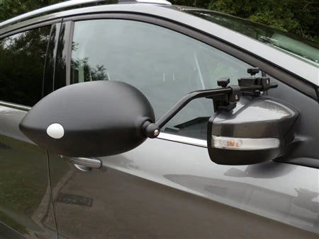 Black Milenco Aero3 Towing Mirror - Close-up Mounting Detail | United RV Parts