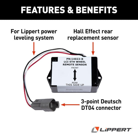 Lippert Auto-Level Remote Rear Sensor 232201 Features Diagram - Annotated View | United RV Parts