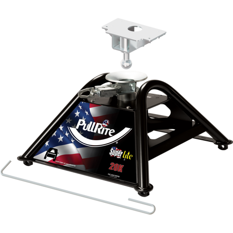 PullRite ISR SuperLite 2400 5th Wheel Hitch with Adapter Handle - Passenger Side View | United RV Parts