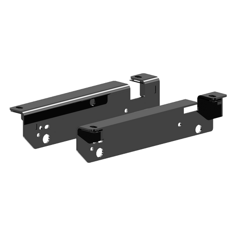 Black Steel ISR Series Custom Mounting Brackets Pair - Angled View | United RV Parts