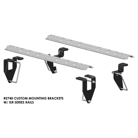 PullRite 2740 Custom Mounting Brackets with ISR Series Rails - Full Kit View | Fifth Wheel Hitch 2013 Dodge 2500