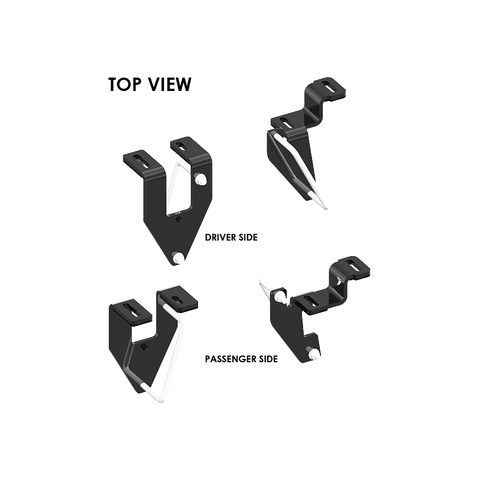 PullRite ISR 2740 Fifth Wheel Brackets - Top View Driver and Passenger Side | Custom Mounting Kit Dodge 2500