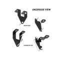 PullRite ISR 2740 Fifth Wheel Brackets - Underside View Driver and Passenger Side | Custom Mounting Kit