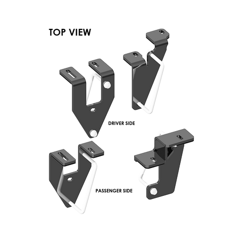 PullRite 2742 Fifth Wheel Hitch Brackets Driver and Passenger Side - Top View | United RV Parts