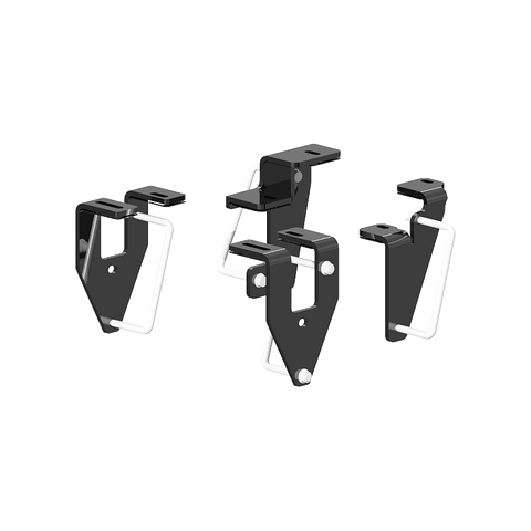 Black Steel Fifth Wheel Hitch Mounting Brackets Only - Angled View | United RV Parts
