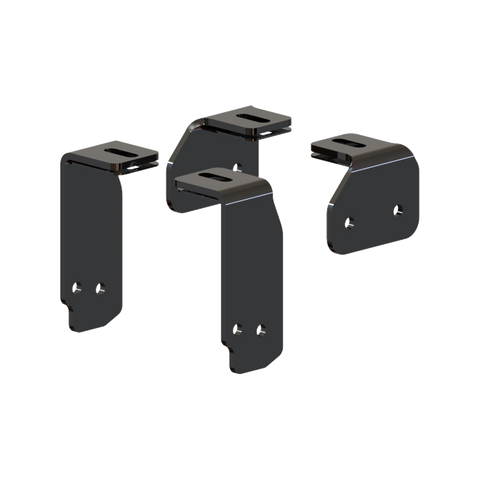 Black Steel ISR Series Custom Mounting Brackets - Angled View | United RV Parts
