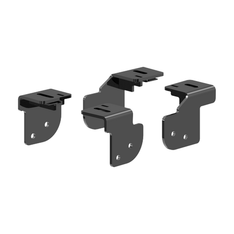 Black Steel Custom Mounting Brackets - Angled View | PullRite ISR Series 2762 GM 2500 3500