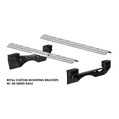 PullRite 2766 ISR Series Custom Mounting Brackets with Silver Rails - Full Kit View | United RV Parts