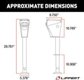 Lippert 285318 Electric Tongue Jack Dimensions - Technical Diagram | United RV Parts