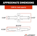 Lippert 285326 Scissor Jack Dimensions Chart - 5,000 lb Capacity Specs | United RV Parts