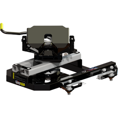 Black PullRite 2915 SuperGlide OE Puck Series Fifth Wheel Hitch - Side Profile | United RV Parts