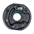 Lippert 10" Electric Trailer Brake Assembly 296649 - Black Backing Plate Rear View | United RV Parts