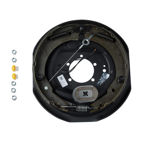 Lippert Self-Adjusting Brake Assembly 296652 - Rear View with Hardware | United RV Parts