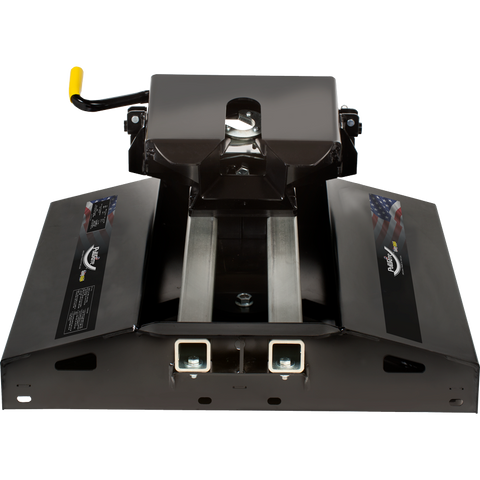 Black PullRite 3100 SuperGlide Fifth Wheel Hitch - Front View | United RV Parts