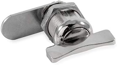 RV Designer L527 Chrome 7/8 Baggage Door Lock Assembled - Front View | United RV Parts