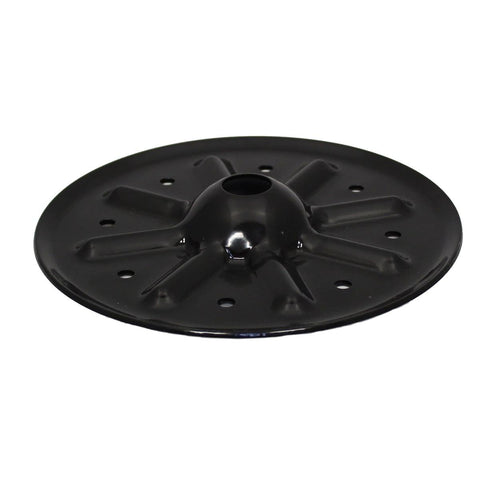 Black Steel Lippert Leveling Foot Pad - Bottom Angle View | United RV Parts