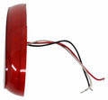 Red Oval LED Stop-Tail-Turn Light CMD-003-85 - Side Profile Showing Wiring Leads | United RV Parts
