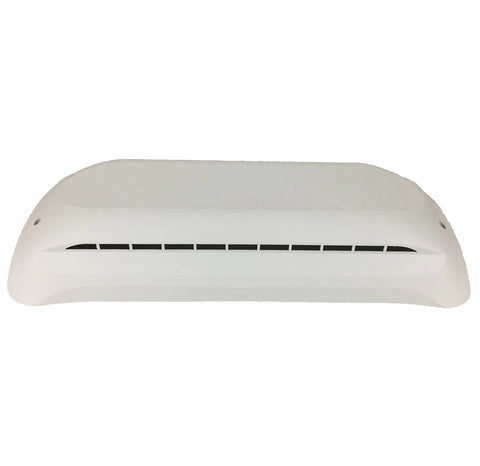 White Dometic Refrigerator Vent Cover - Bottom View with Louvers | United RV Parts
