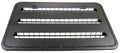 Black Dometic Replacement Refrigerator Side Vent 3316941.005 - Front View | United RV Parts