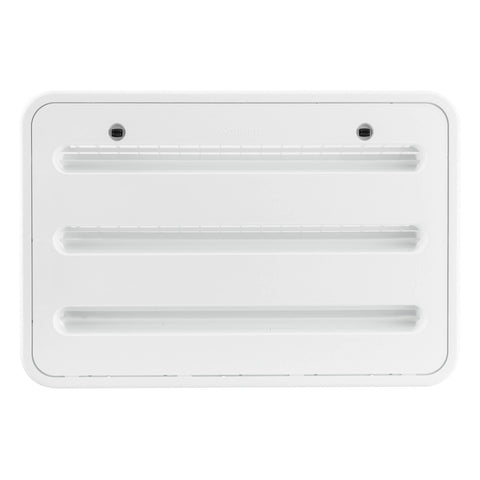 White Dometic RV Refrigerator Side Vent 3316941.010 - Front View | United RV Parts