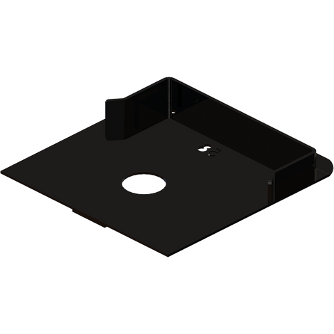 Black Steel PullRite Quick Connect Capture Plate - Angled 3D View | United RV Parts