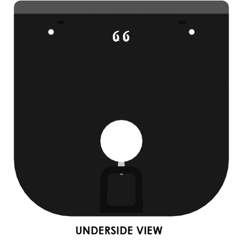 Black PullRite 3366 Multi-Fit Capture Plate 66 - Bottom Underside View | United RV Parts