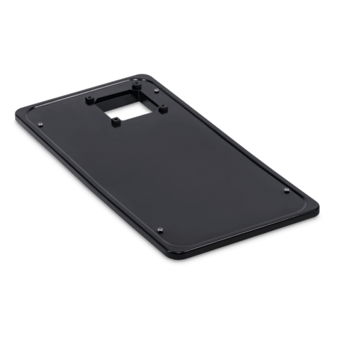 Black Dometic RV Furnace Access Door 9600001067 - Rear Detail with Mount Bracket | United RV Parts