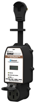 Black Southwire SurgeGuard 34951 50 Amp Surge Protector - Front View | United RV Parts