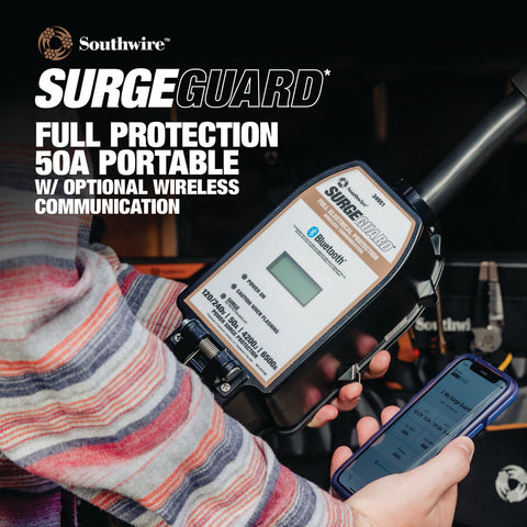 Southwire SurgeGuard 34951 RV Setup with Bluetooth Display - Lifestyle View | United RV Parts