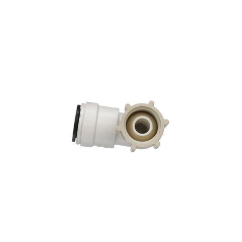 White Plastic Swivel Elbow Fitting - Top View | United RV Parts