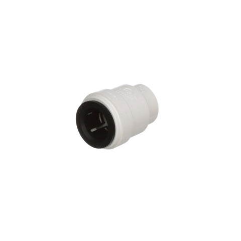 White Plastic AquaLock End Cap - Angled View | United RV Parts