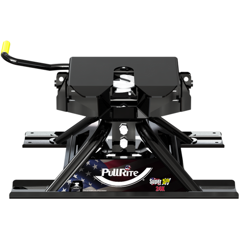 Black PullRite Super 5th 24K Fifth Wheel Hitch #3900 - Front View | United RV Parts
