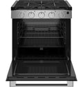 Black LP Gas Range Oven - Open Interior View | United RV Parts